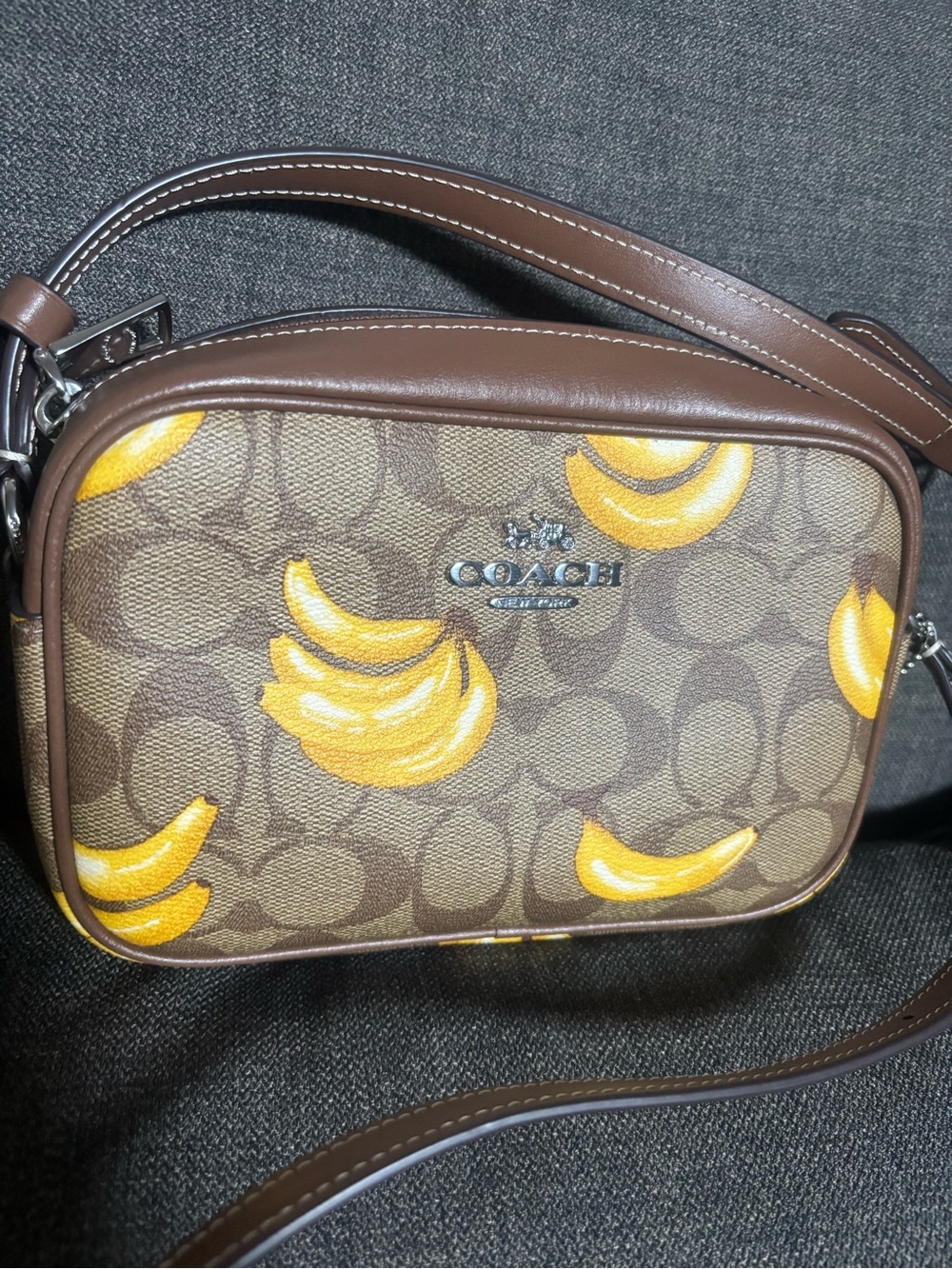 Coach Mini Jamie camera bag in Signature coated canvas  Banana Print Crossbody
